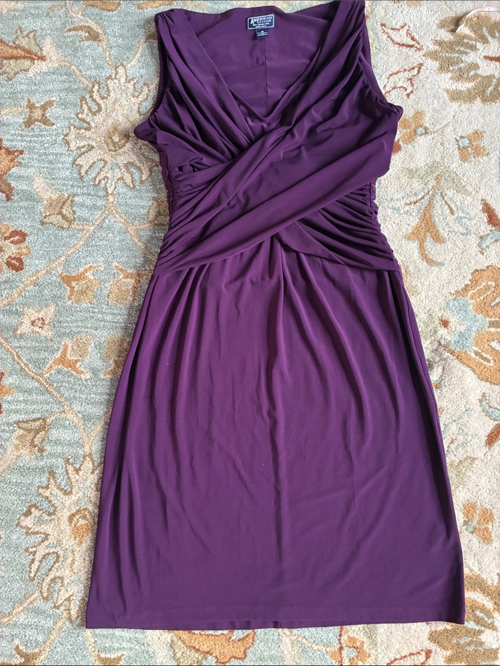 American Living eggplant/Deep Purple Sleeveless Dress Top